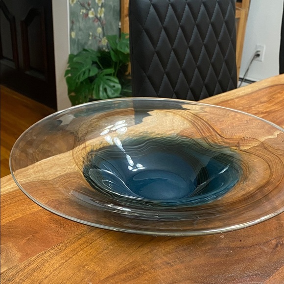 Italian Blown Glass Serving Plate Collectible Luxury Home Decor - Picture 3 of 11